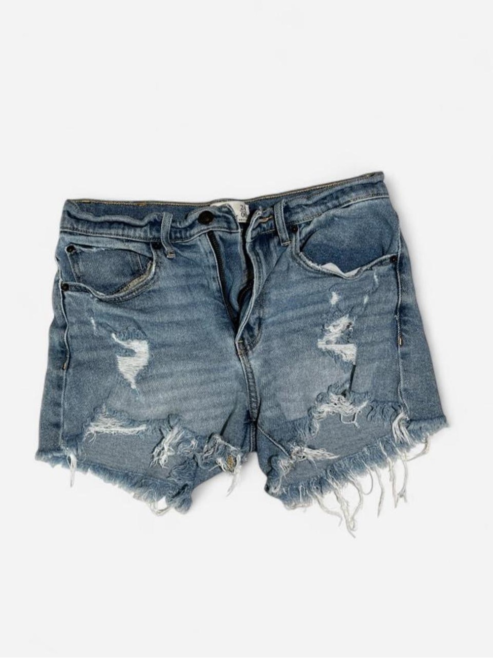 Abercrombie & Fitch Light Blue Distressed Denim Cutoff Shorts